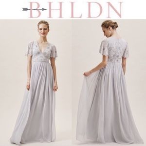BHLDN Fresna Dress in Light Lavender Beaded Maxi Gown - Free Alteration Hem!